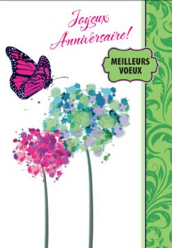 CARTE D'ANNIVERSAIRE DE PAPILLON - DE MILLBROOK